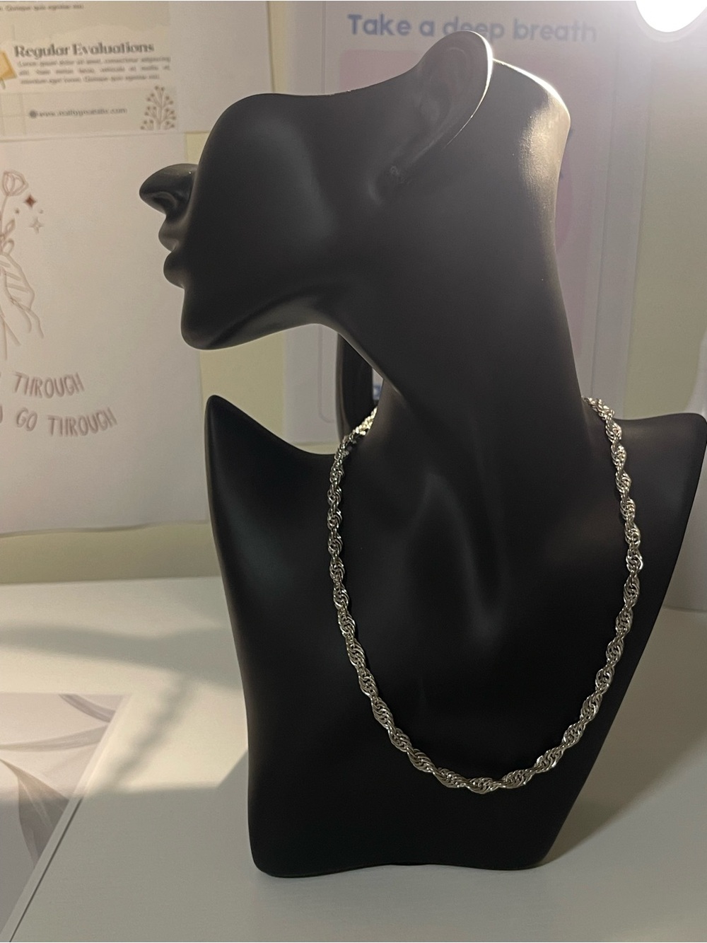 Sterling Rope Chain Necklace - Silver - Picture 3 of 3